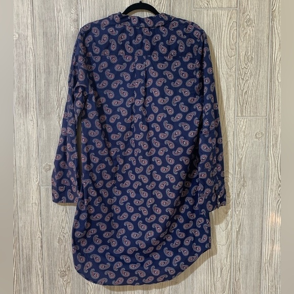 Tommy Hilfiger Sleepwear Paisley Long Sleeve Pajama Nightdress Size XL - Picture 4 of 6